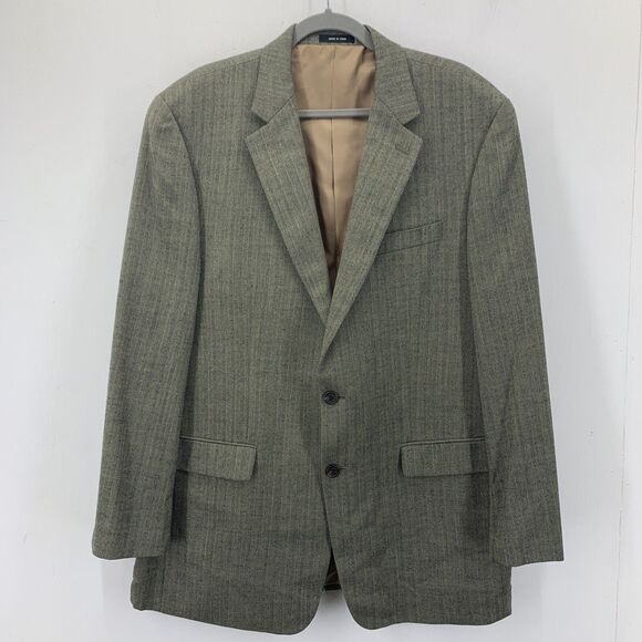 Lauren Ralph Lauren Other - Lauren Ralph Lauren Mens Sports Coat 44L Herringbone Wool Business Casual Flaw
